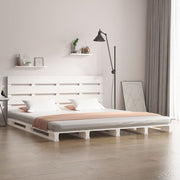 Okvir kreveta bez madraca bijeli 160x200 cm od masivne borovine