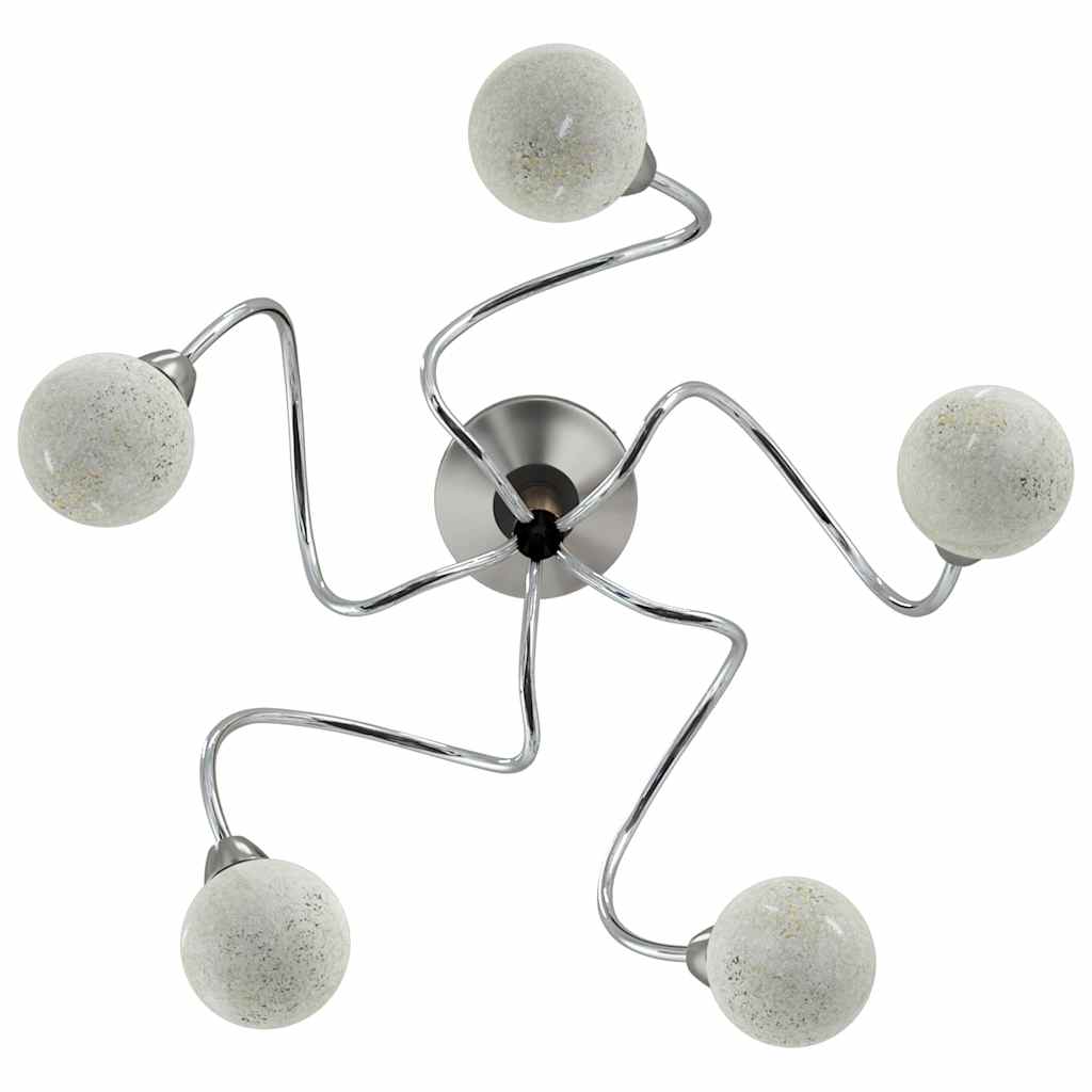 Stropna lampa s okruglim staklenim sjenilima 5 G9 LED svjetala