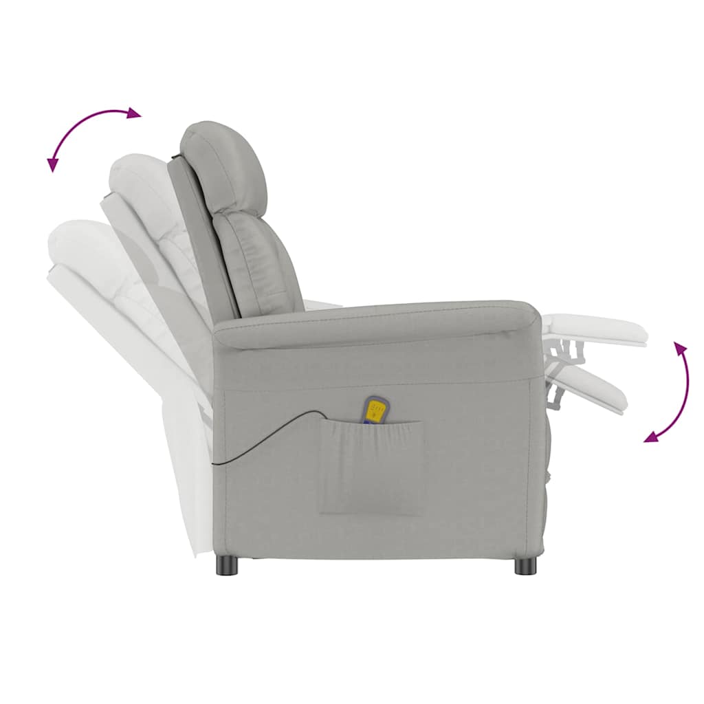 Massagerica Svijetlo siva 96,5 x 70,5 x 95 cm Mikro Vlakna