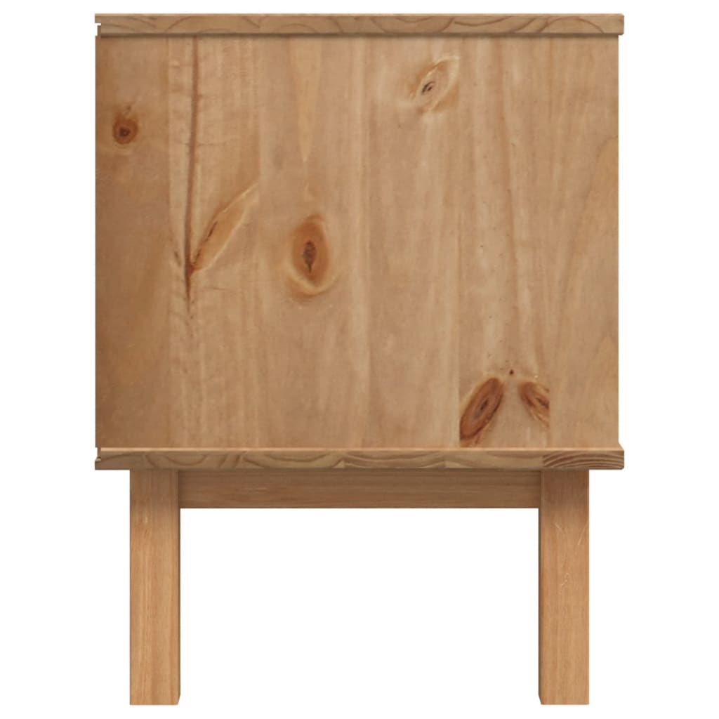 TV ormarić OTTA smeđe-bijeli 113,5x43x57 cm od masivne borovine