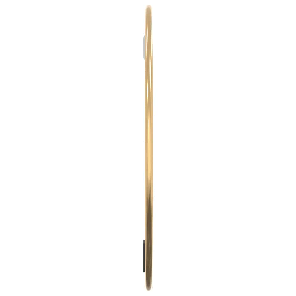 Zidno ogledalo zlatno Ø 30 cm okruglo