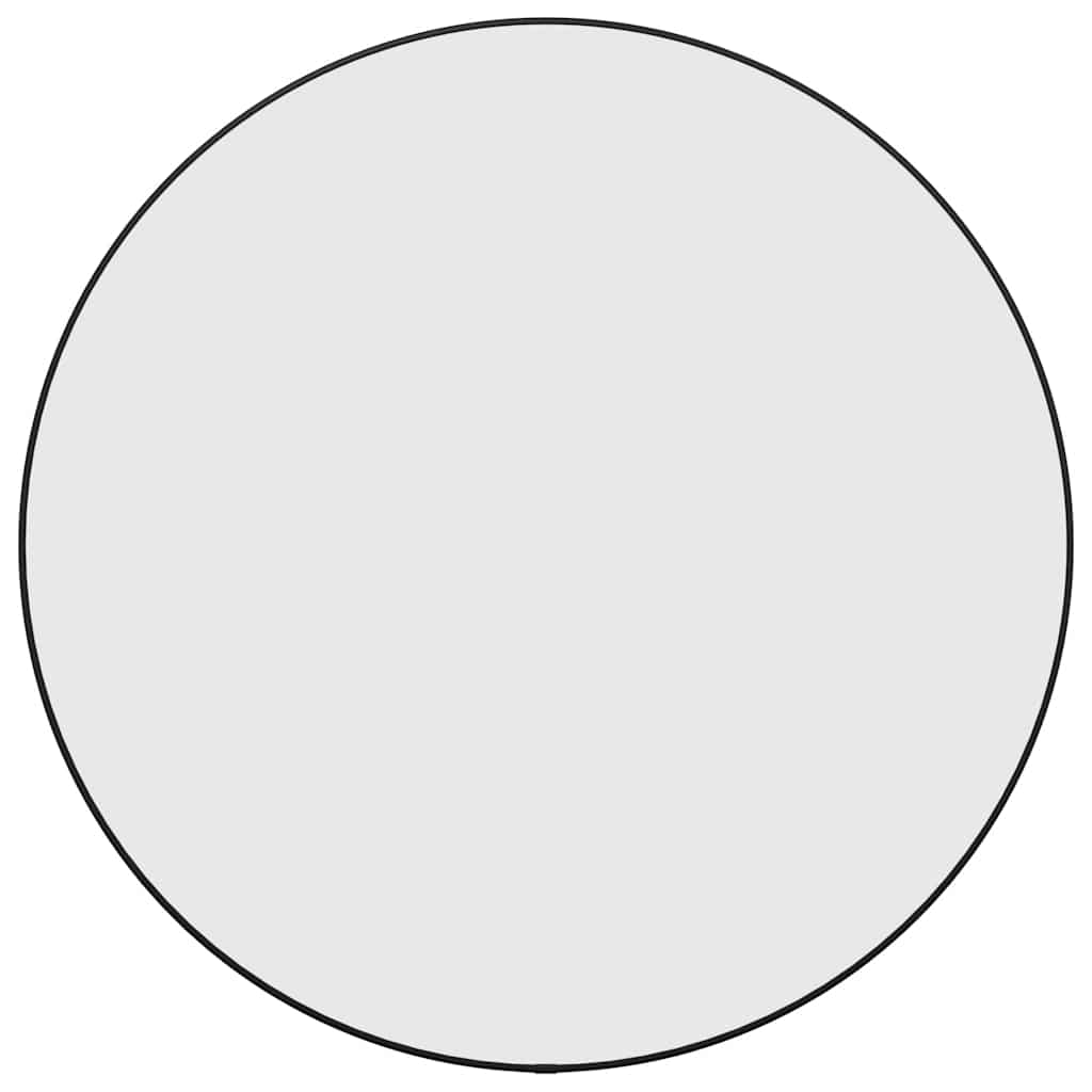 Zidno ogledalo crno Ø 60 cm okruglo