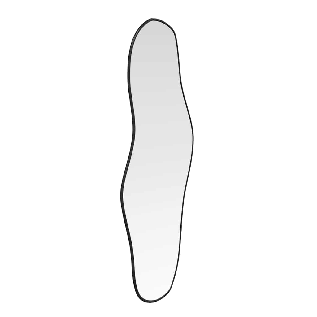 Zidno ogledalo crna 70x30 cm ovalno