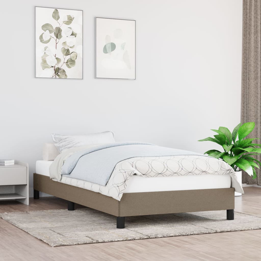 Okvir za krevet bez madraca smeđesivi 90x200cm od tkanine