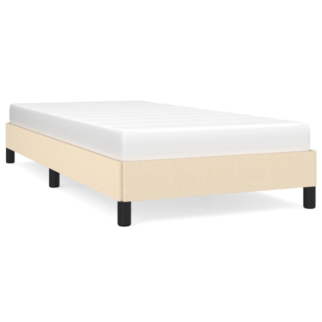Okvir za krevet bez madraca krem 100 x 200 cm od tkanine