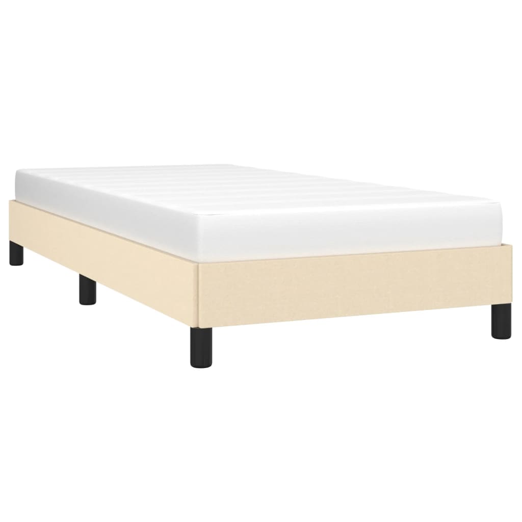 Okvir za krevet bez madraca krem 100 x 200 cm od tkanine