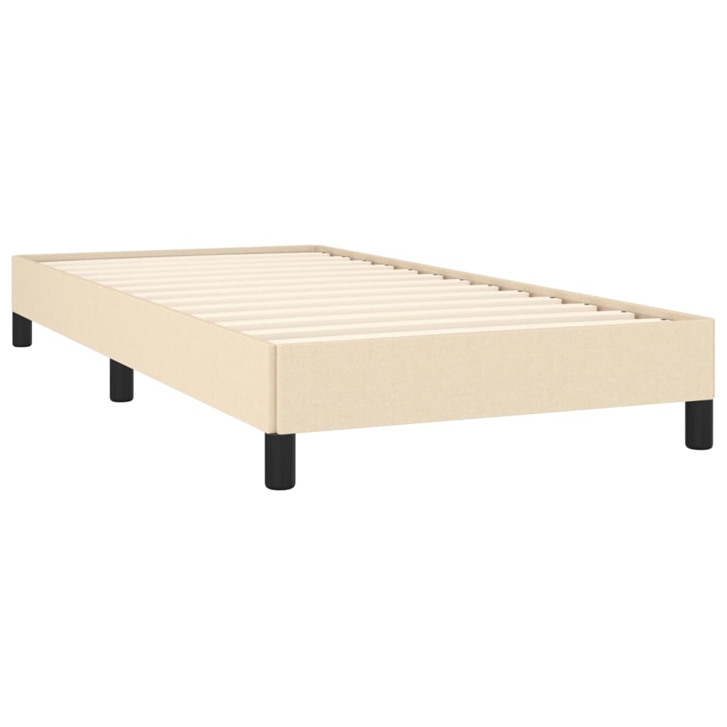 Okvir za krevet bez madraca krem 100 x 200 cm od tkanine