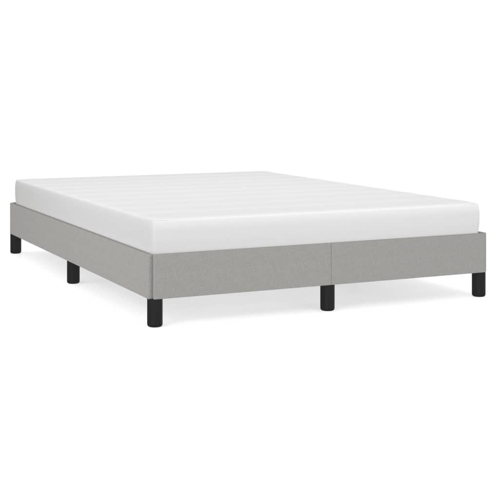 Okvir za krevet bez madraca svjetlosivi 140 x 190 cm od tkanine