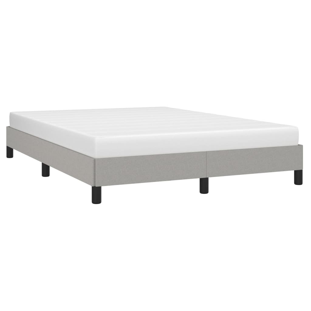 Okvir za krevet bez madraca svjetlosivi 140 x 190 cm od tkanine