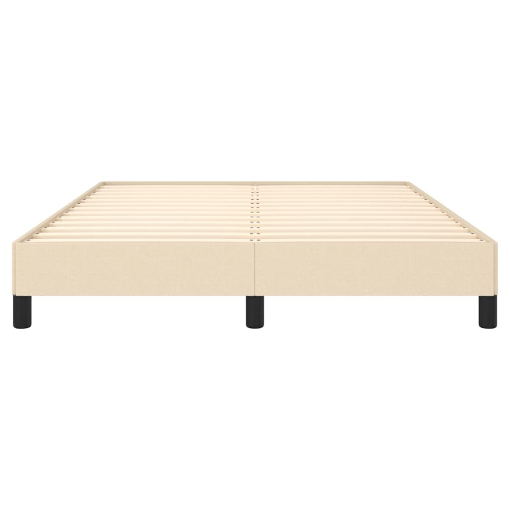 Okvir za krevet bez madraca krem 140 x 190 cm od tkanine