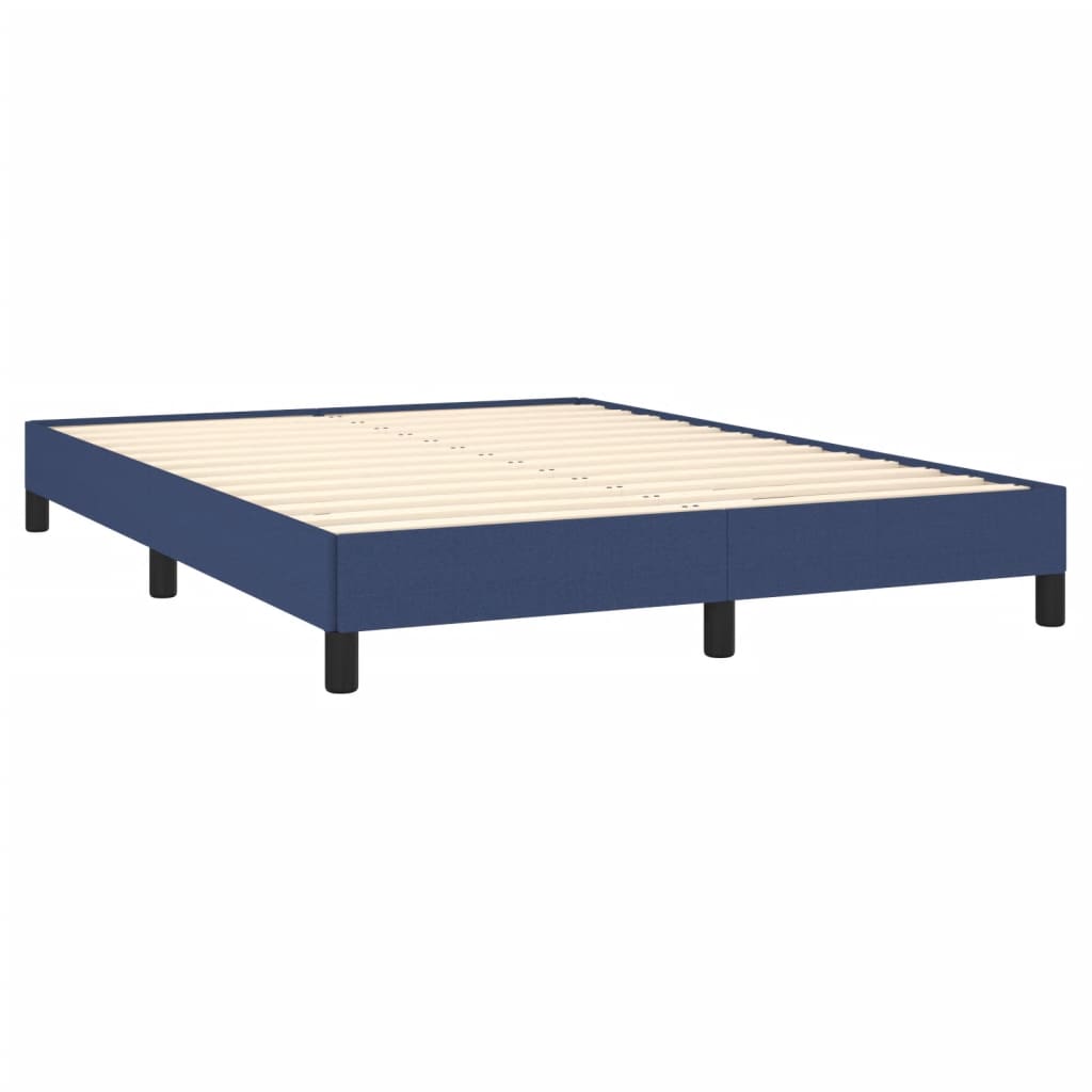 Okvir za krevet bez madraca plavi 140 x 190 cm od tkanine