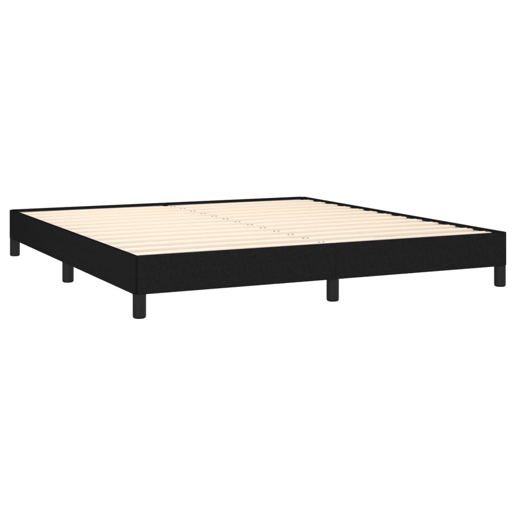 Okvir za krevet bez madraca crni 160x200 cm od tkanine