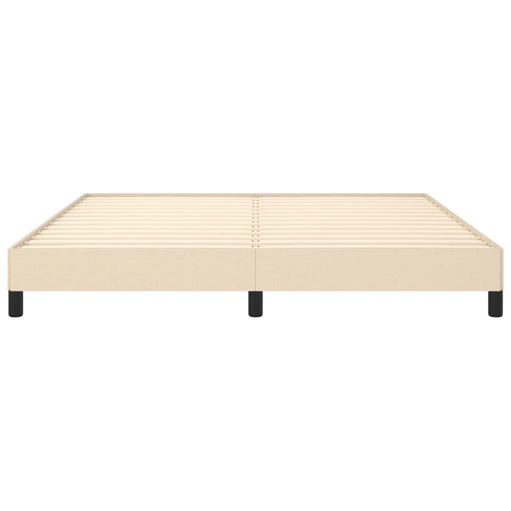 Okvir za krevet bez madraca krem 160x200 cm od tkanine