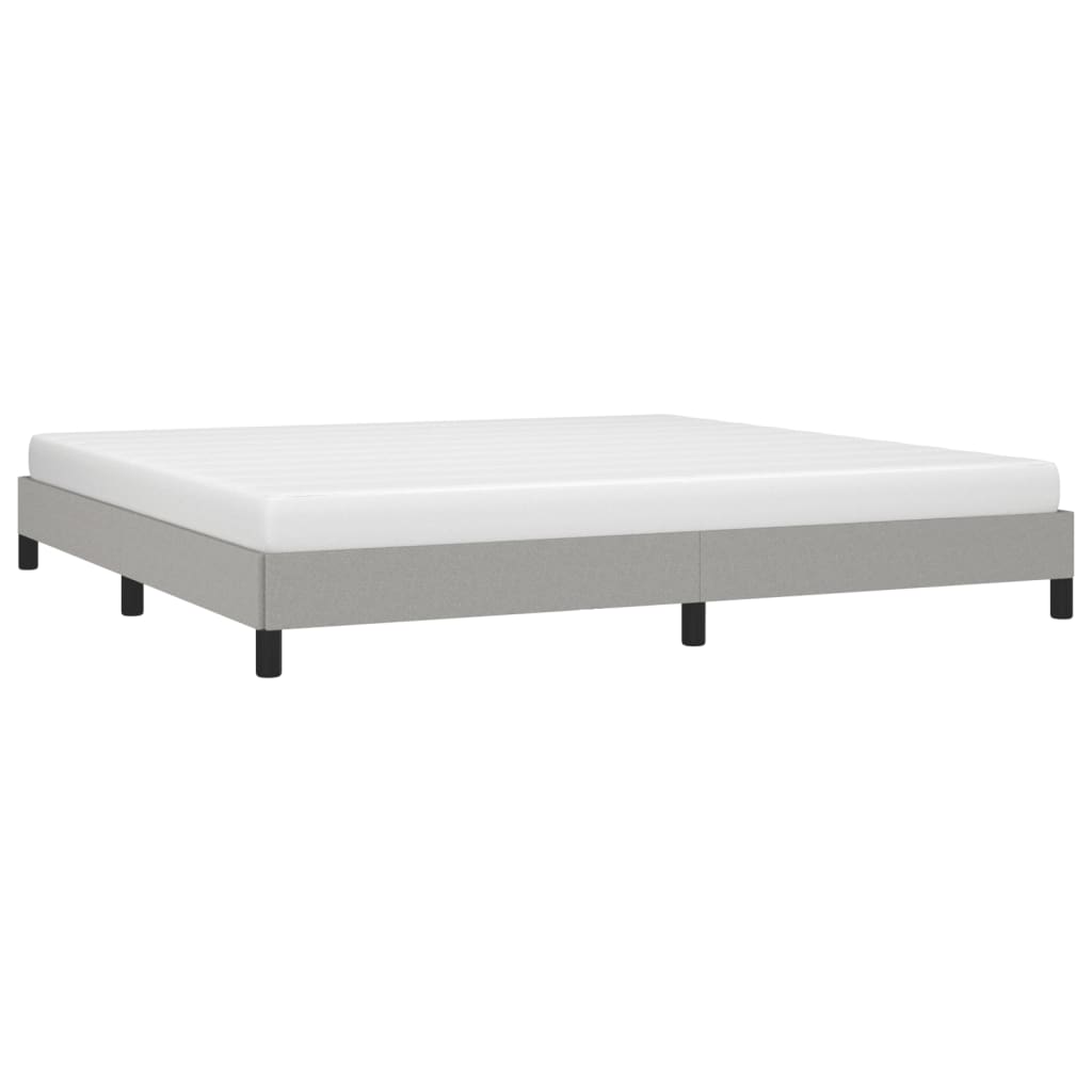 Okvir za krevet bez madraca svjetlosivi 200 x 200 cm od tkanine