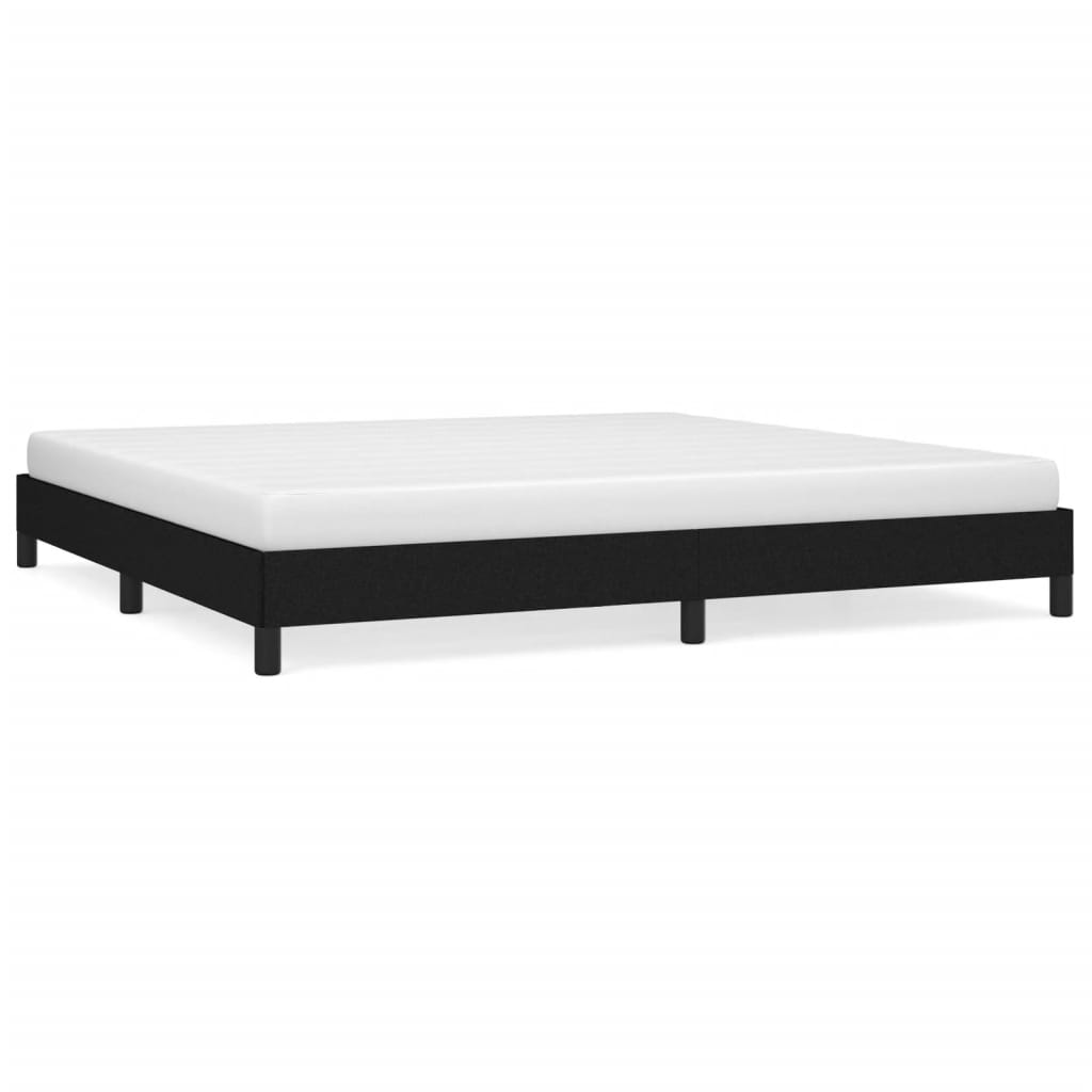 Okvir za krevet bez madraca crni 200x200 cm od tkanine