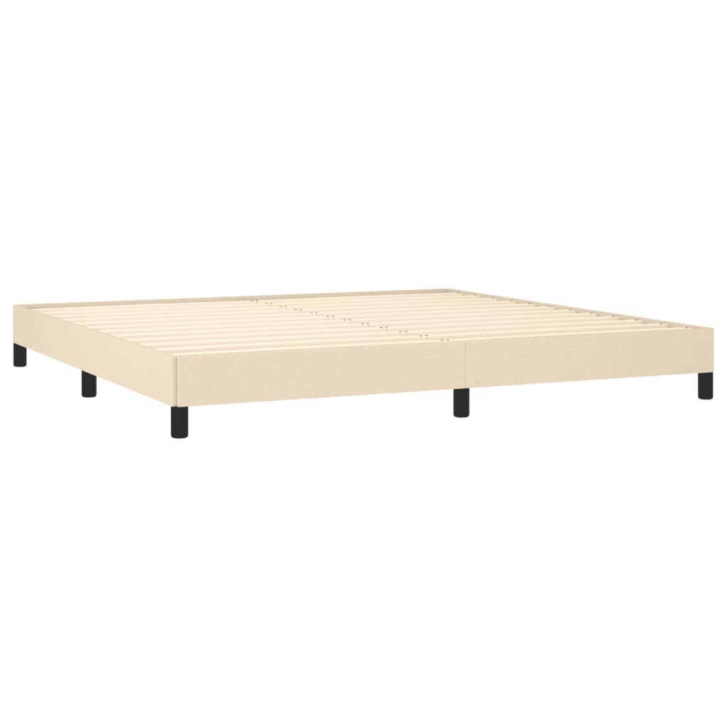 Okvir za krevet bez madraca krem 200x200 cm od tkanine