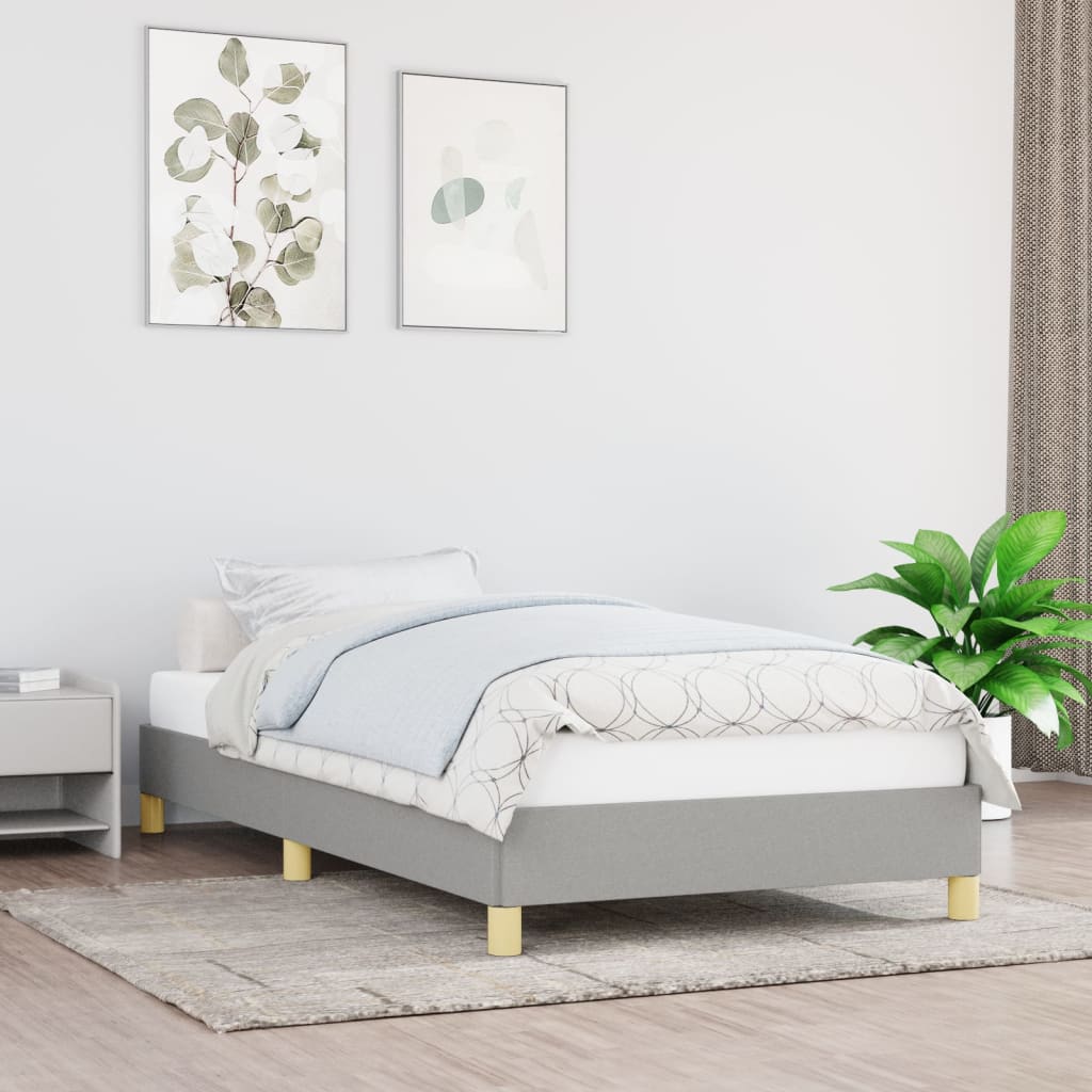 Okvir za krevet bez madraca svjetlosivi 80x200 cm od tkanine