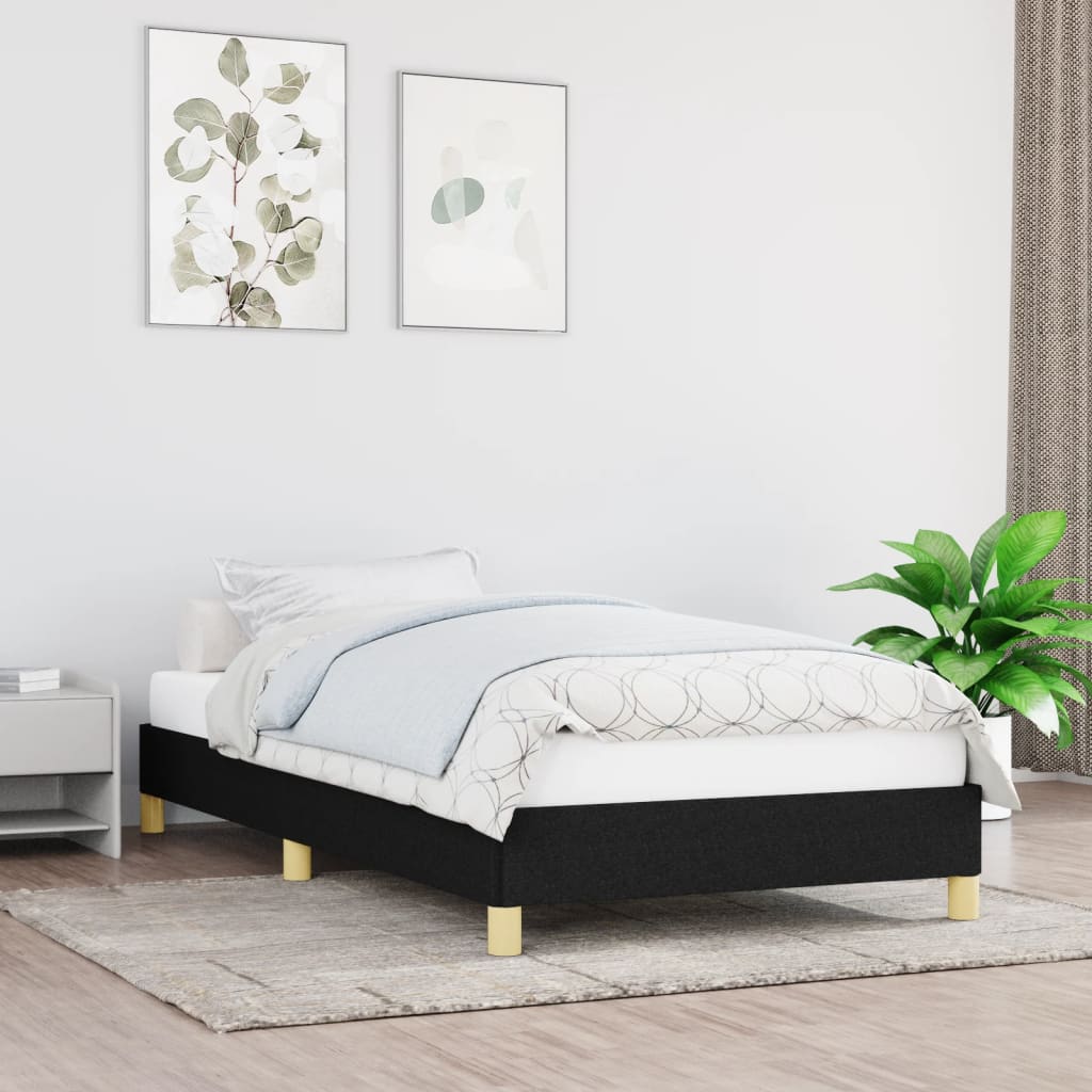 Okvir za krevet bez madraca crni 80x200cm od tkanine