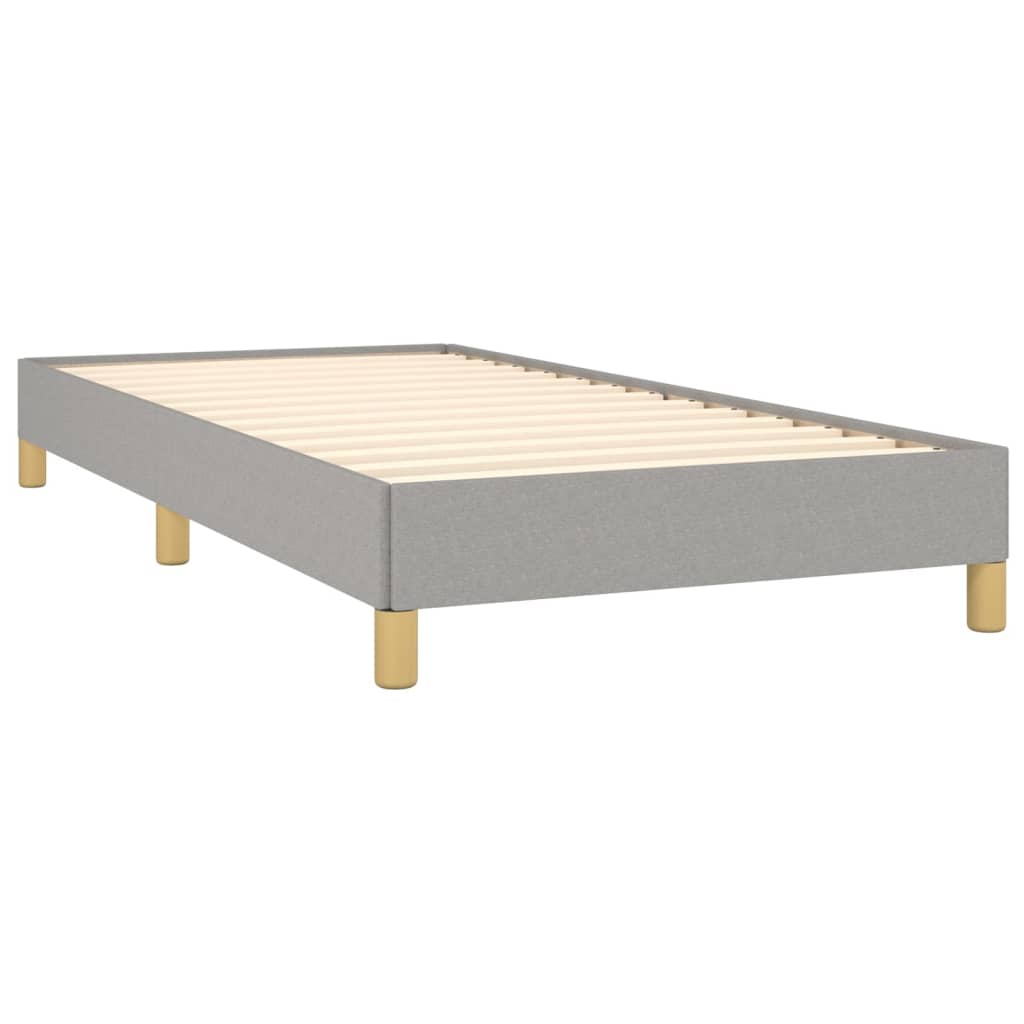 Okvir za krevet bez madraca svjetlosivi 90x190 cm od tkanine