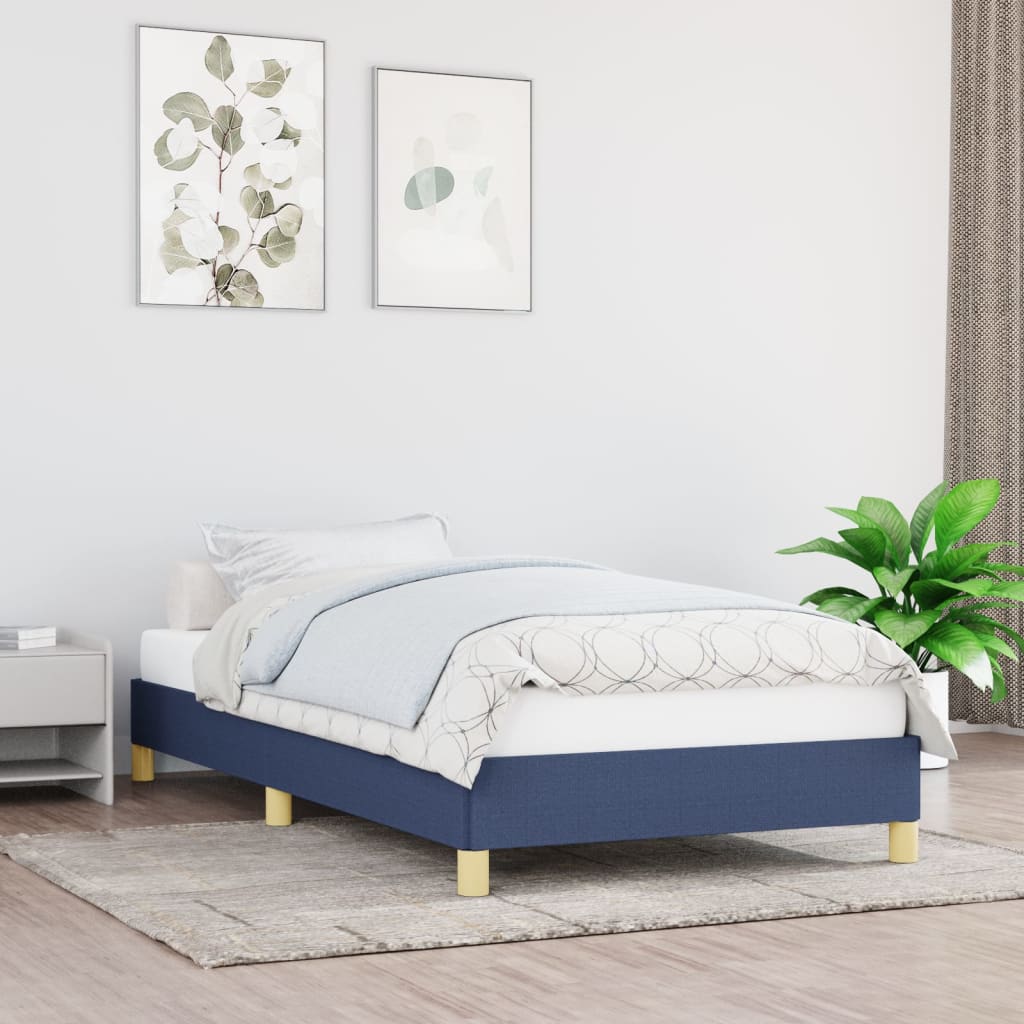 Okvir za krevet bez madraca plava 90x190cm od tkanine