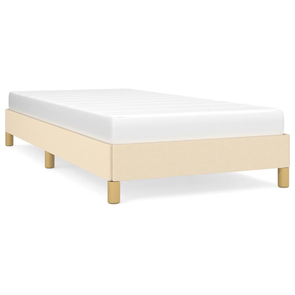 Okvir za krevet bez madraca krem 90x200cm od tkanine