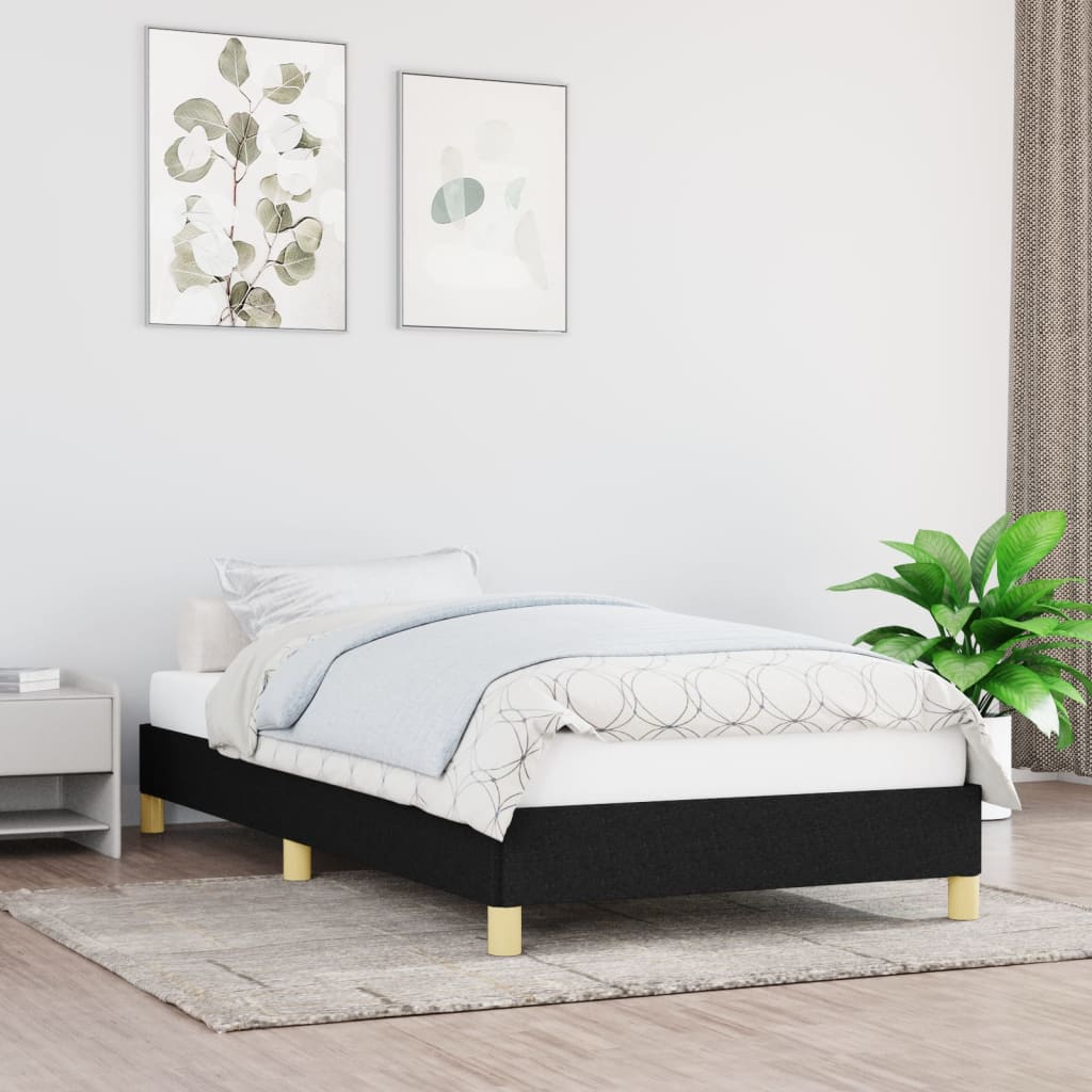Okvir za krevet bez madraca crni 100x200 cm od tkanine