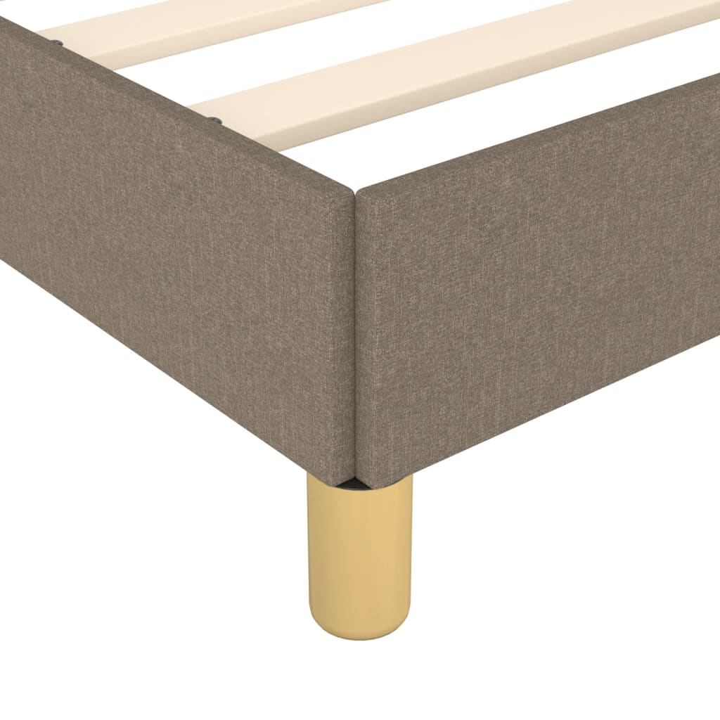 Okvir kreveta bez madraca smeđesivi 120 x 200 cm od tkanine