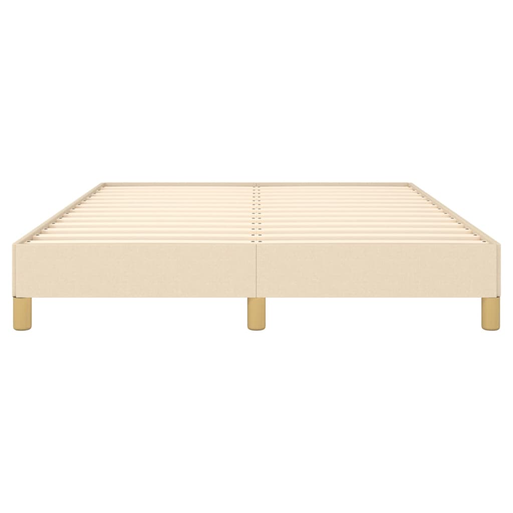 Okvir za krevet bez madraca krem 160x200 cm od tkanine