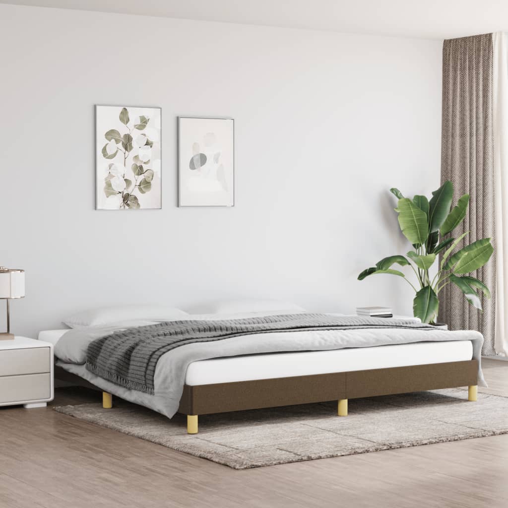 Okvir za krevet bez madraca tamnosmeđi 200x200 cm od tkanine