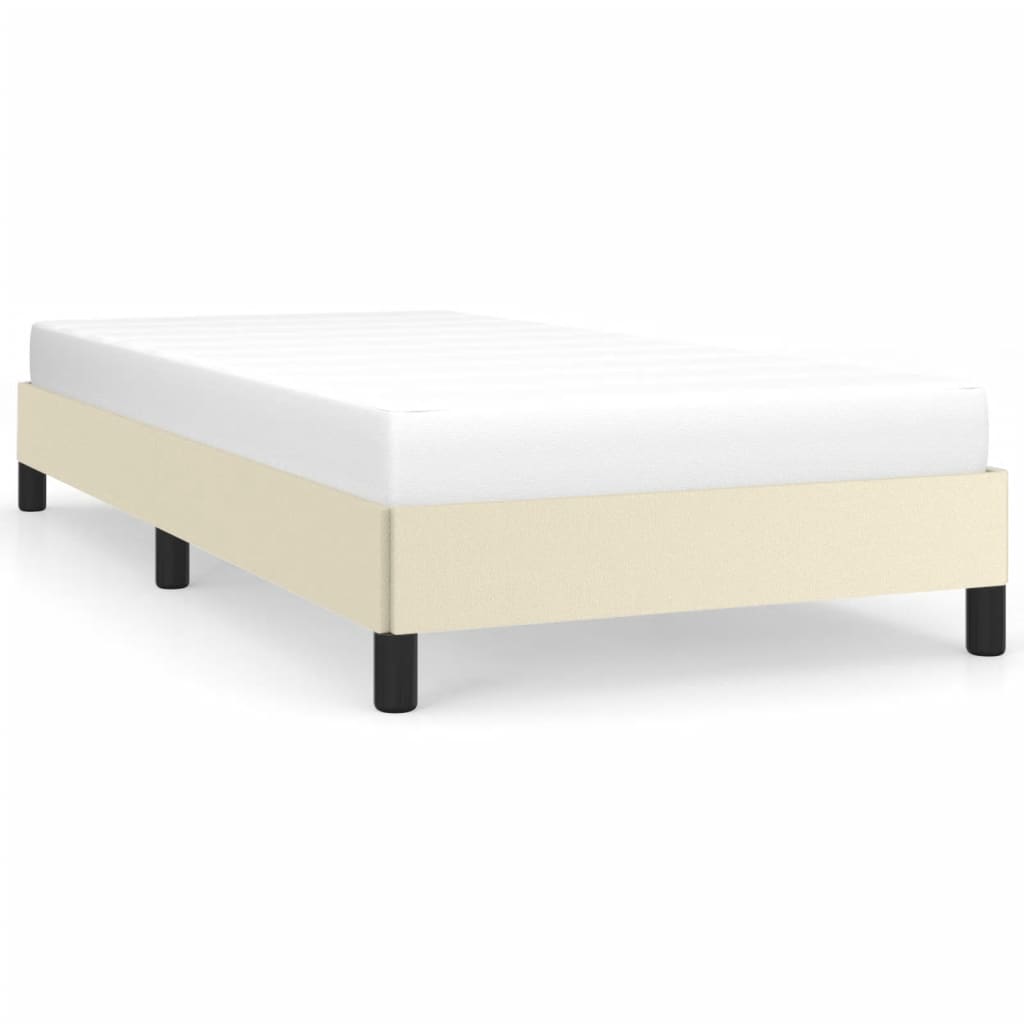 Okvir za krevet krem 90x190 cm od umjetne kože