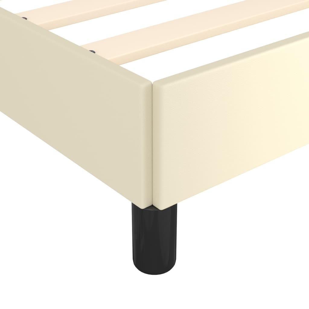 Okvir za krevet krem 90x190 cm od umjetne kože