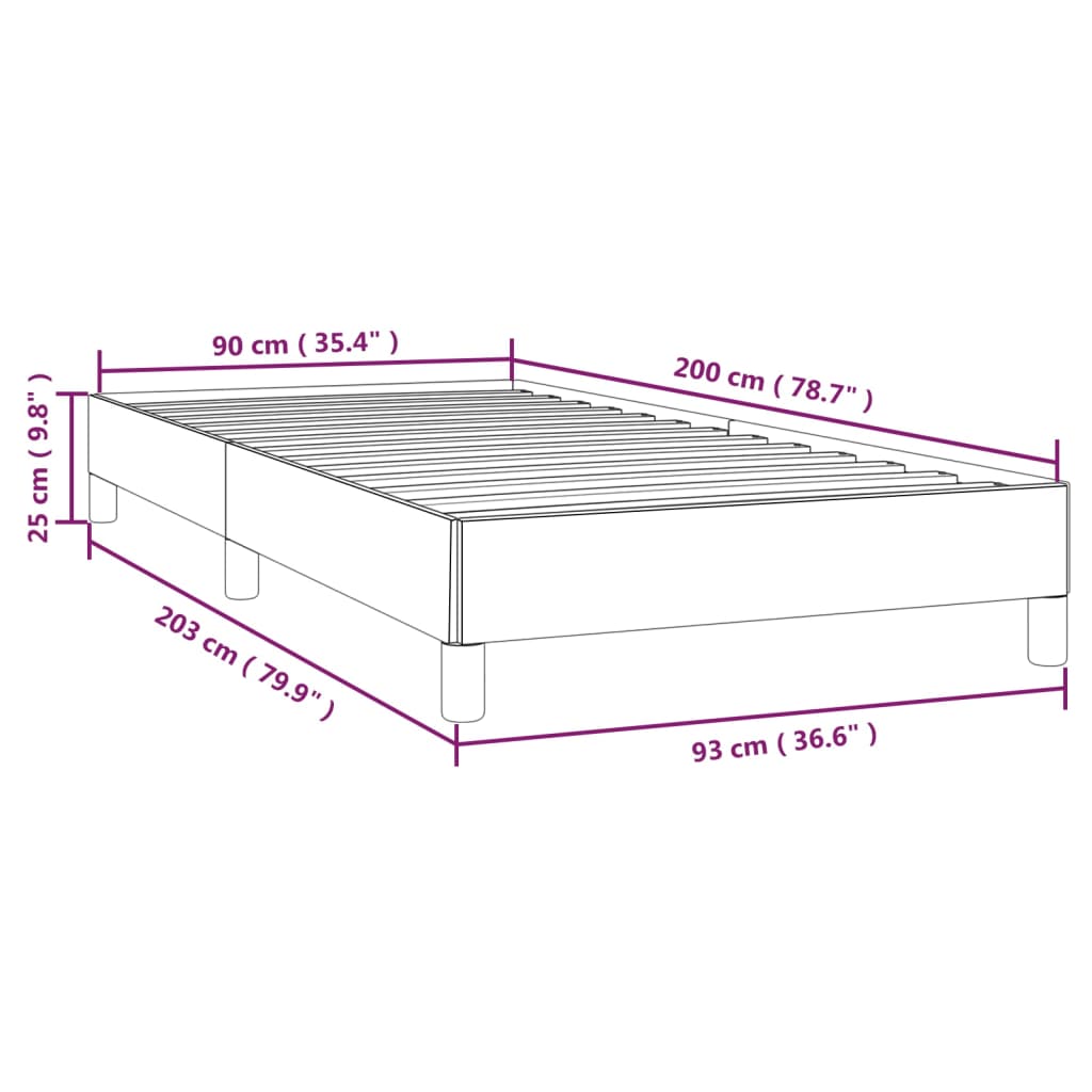 Okvir za krevet crni 90x200 cm od umjetne kože