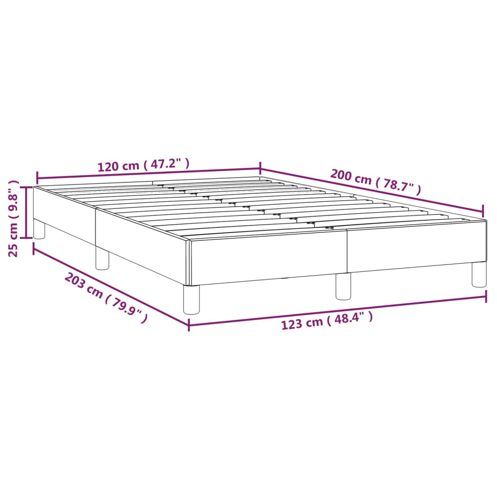 Okvir za krevet bijela 120x200 cm od umjetne kože