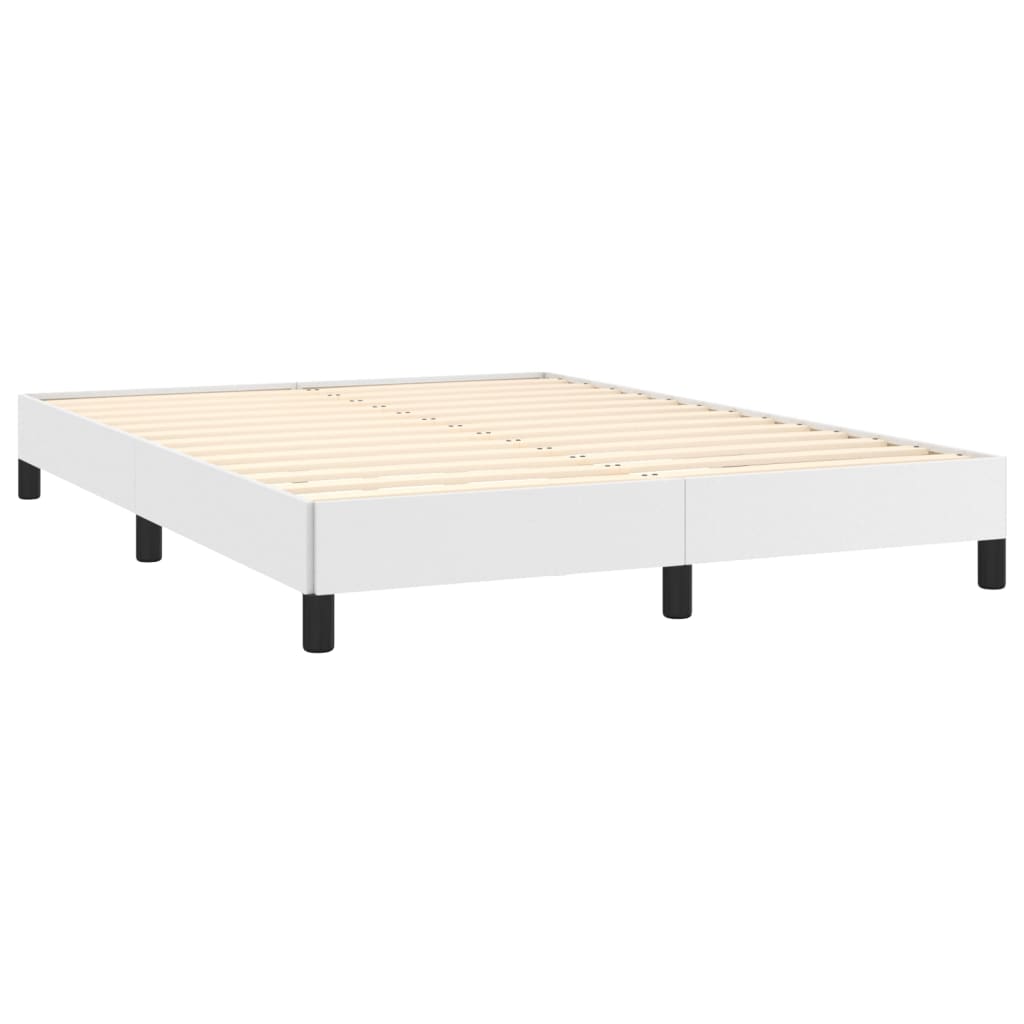 Okvir za krevet bijela 140x190 cm od umjetne kože