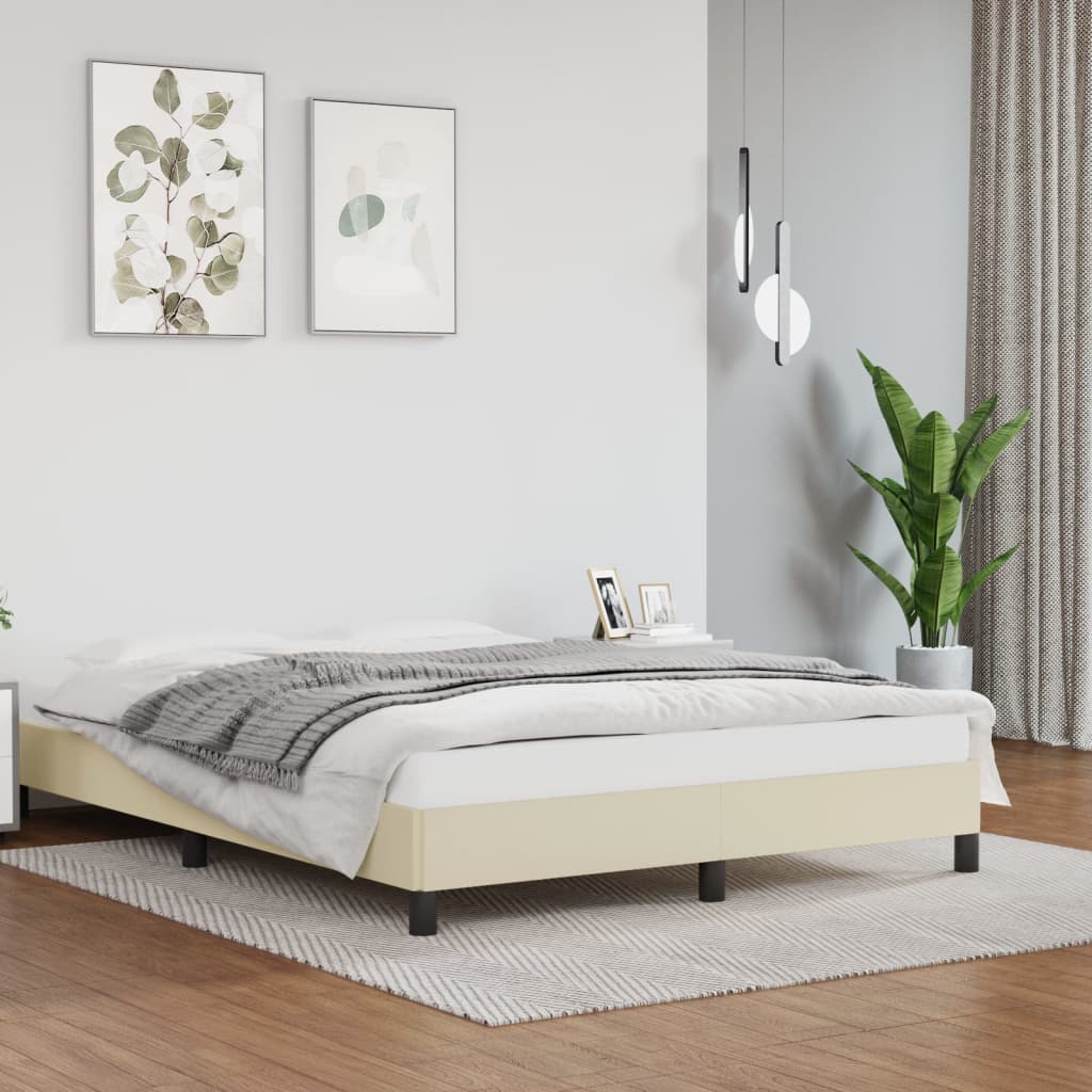 Okvir za krevet krem 140x200 cm od umjetne kože