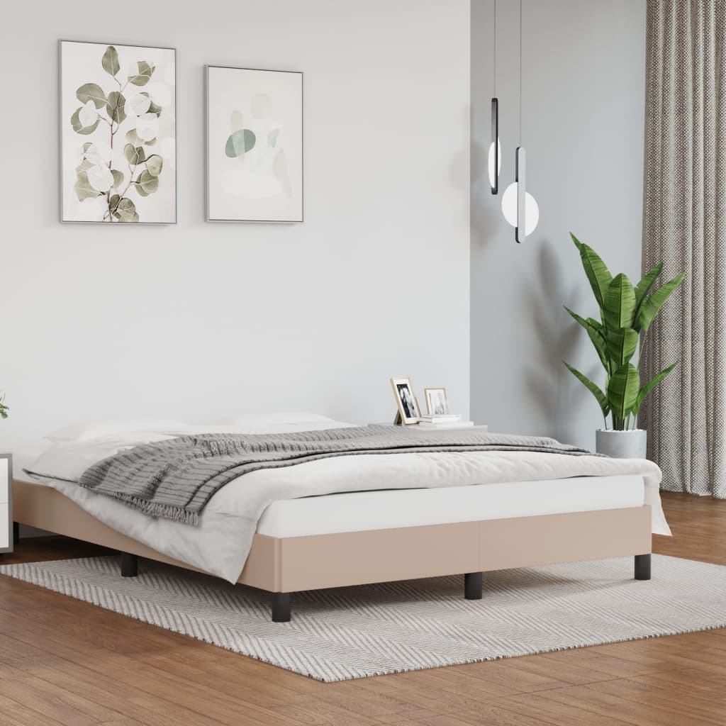 Okvir za krevet boja cappuccina 140x200 cm od umjetne kože