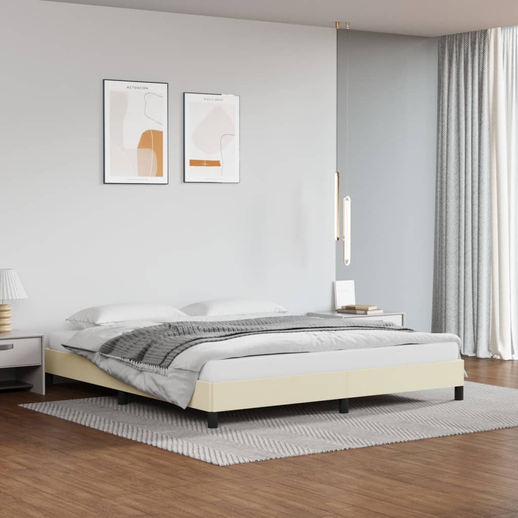 Okvir za krevet krem 180x200 cm od umjetne kože