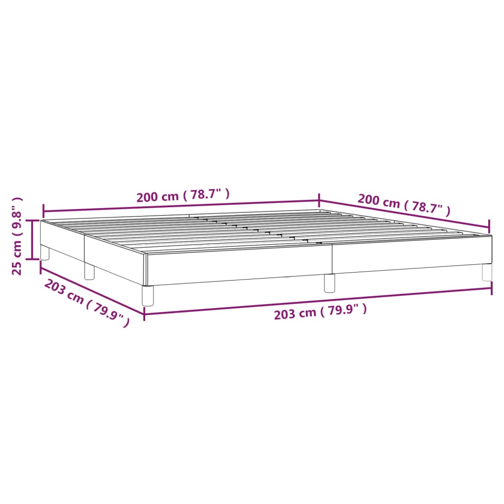 Okvir za krevet crni 200x200 cm od umjetne kože