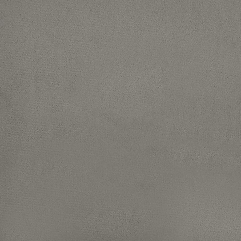 Okvir za krevet bez madraca svjetlosivi 160 x 200 cm baršunasti