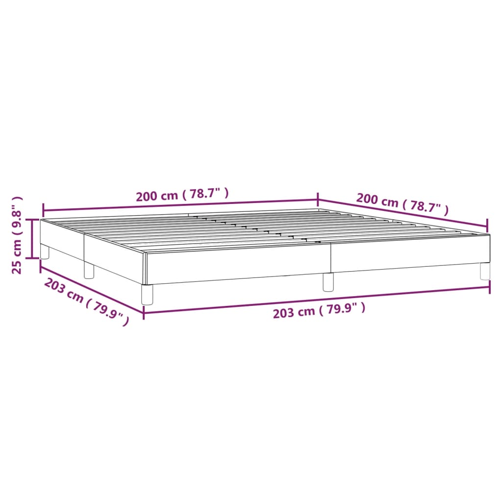 Okvir za krevet ružičasti 200x200 cm baršunasti
