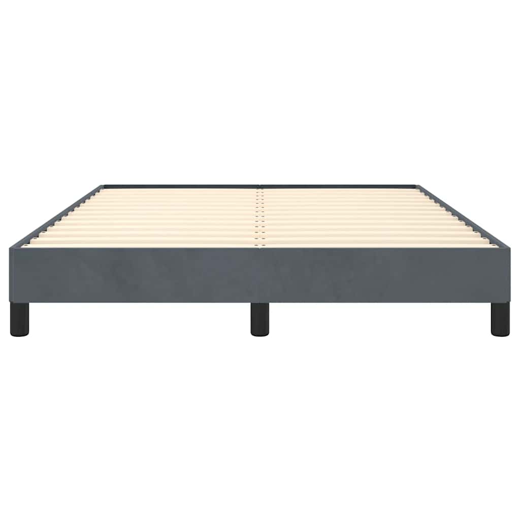 Okvir kreveta bez madraca tamno sivi 152x203 cm Queen baršun