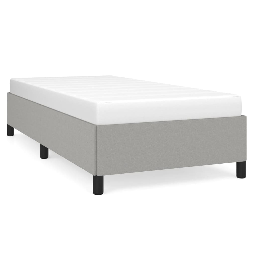 Okvir za krevet bez madraca svjetlosivi 80x200 cm od tkanine