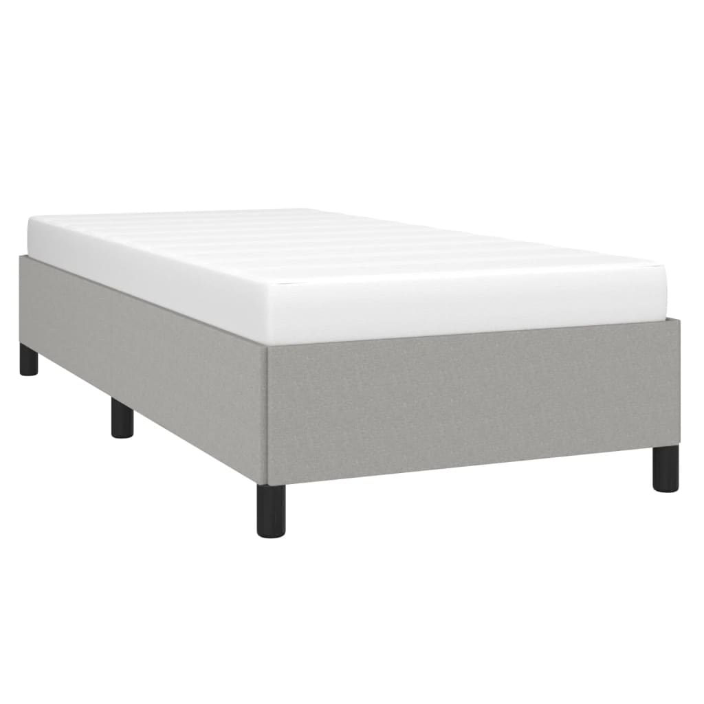 Okvir za krevet bez madraca svjetlosivi 80x200 cm od tkanine