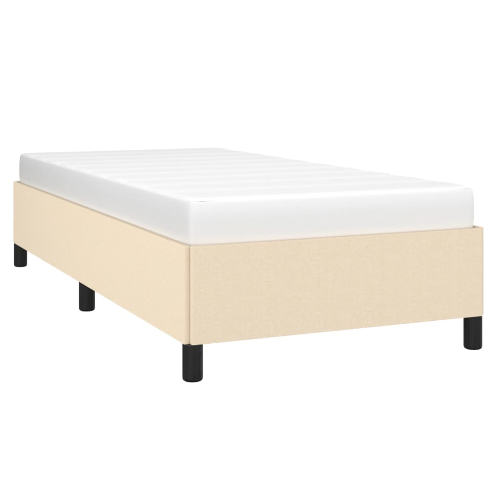 Okvir za krevet bez madraca krem 90x190cm od tkanine