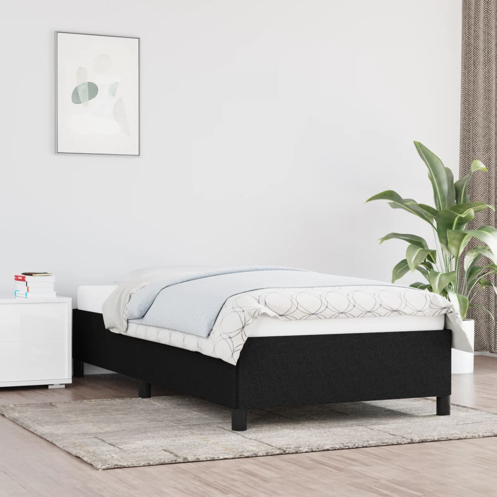 Okvir za krevet bez madraca crni 90x200cm od tkanine