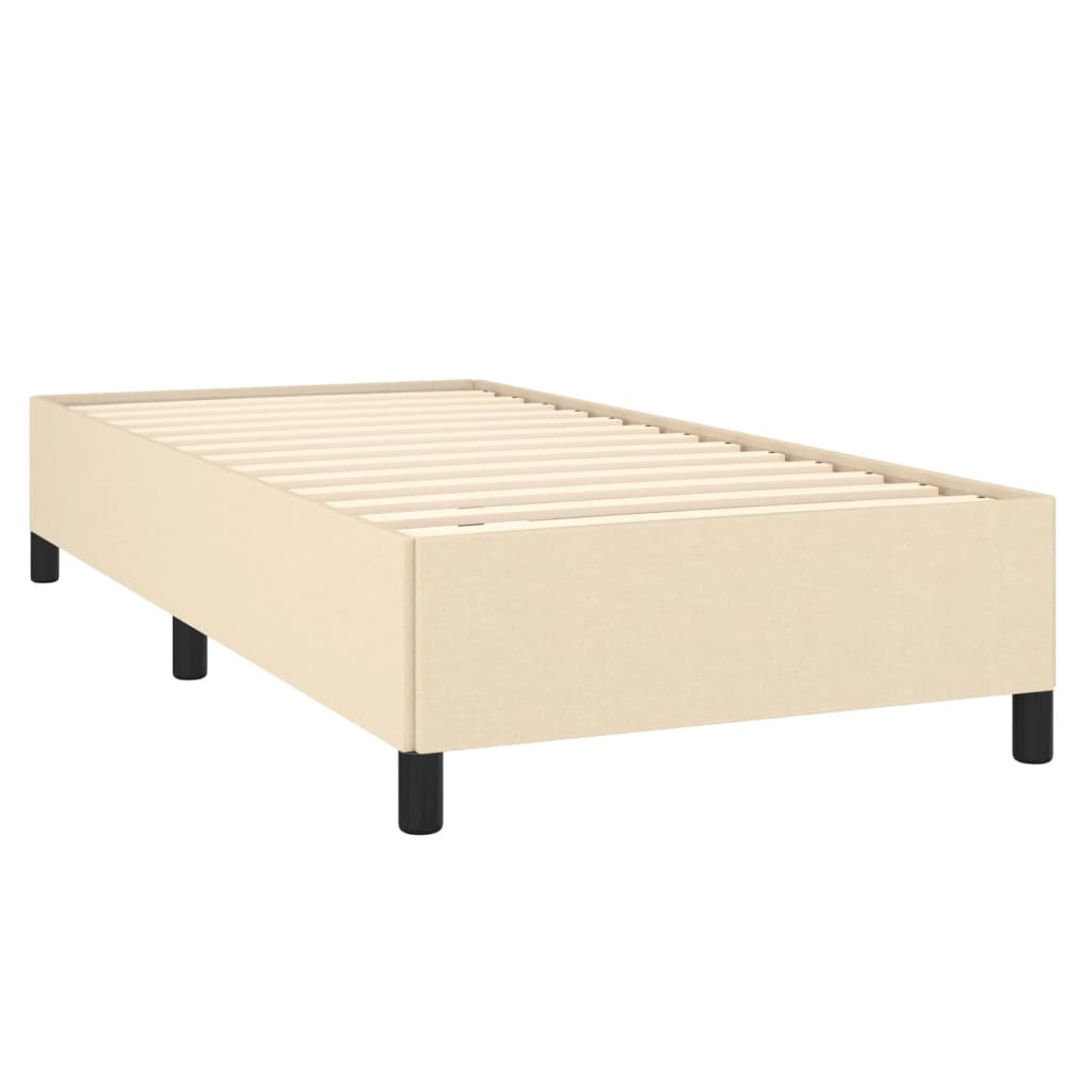 Okvir za krevet bez madraca krem 90x200cm od tkanine