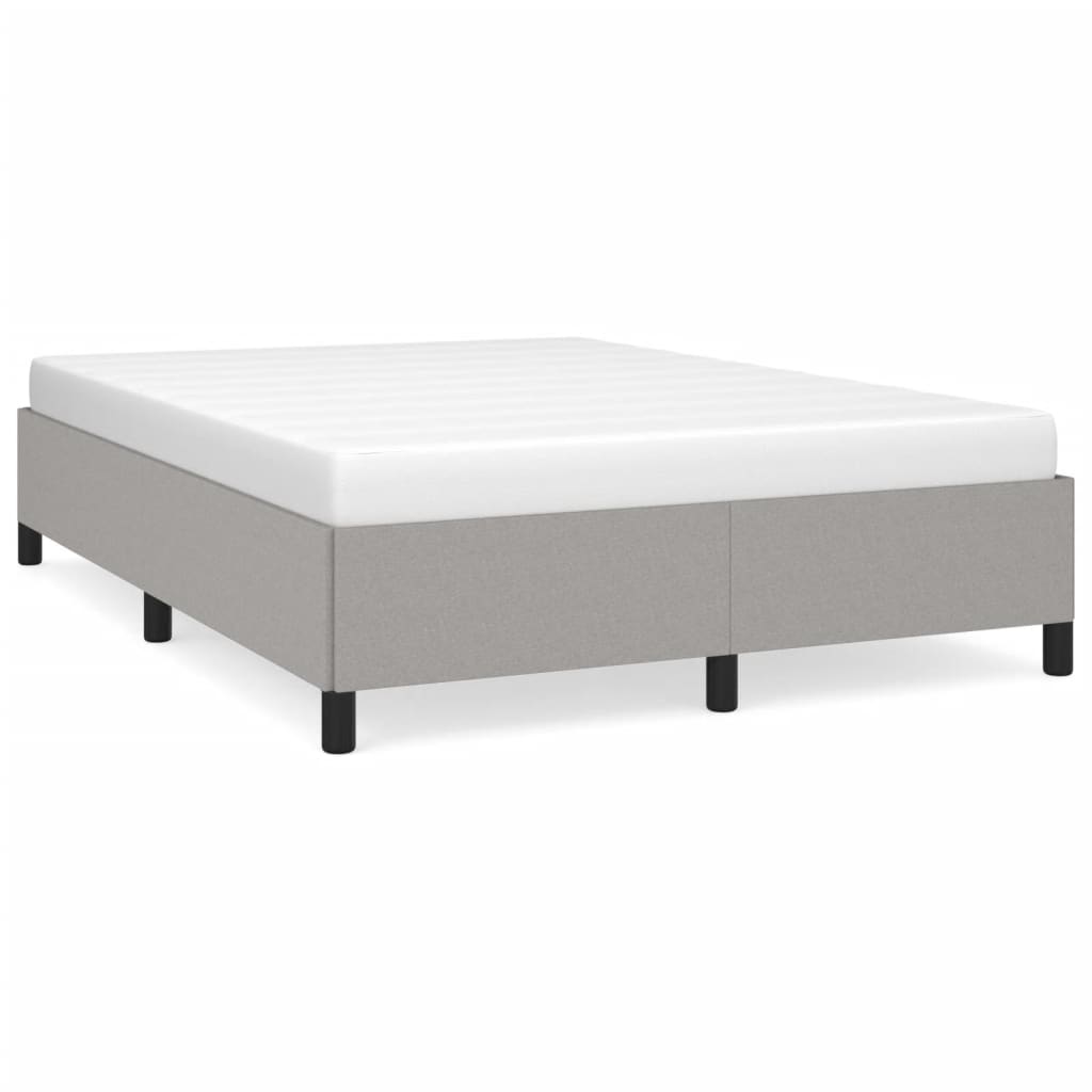 Okvir za krevet bez madraca svjetlosivi 140 x 190 cm od tkanine