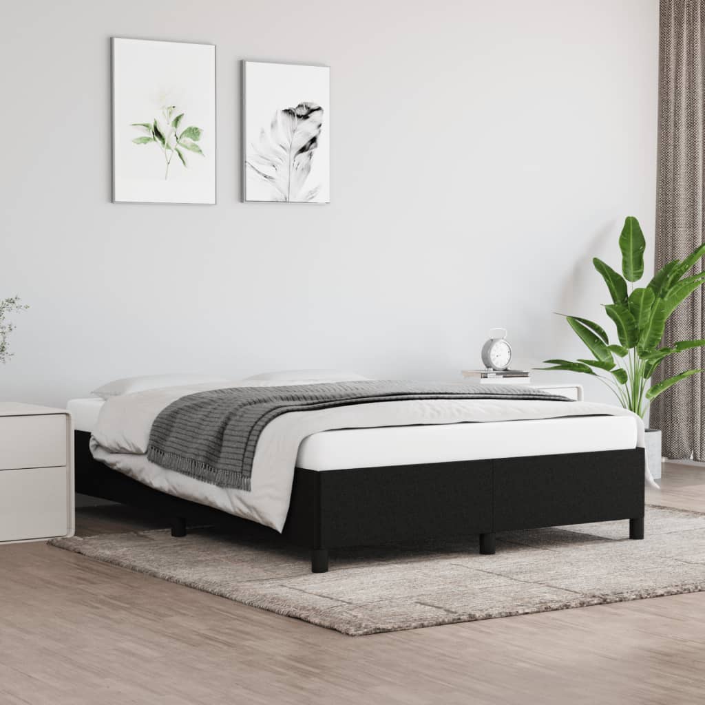 Okvir za krevet bez madraca crni 140 x 190 cm od tkanine