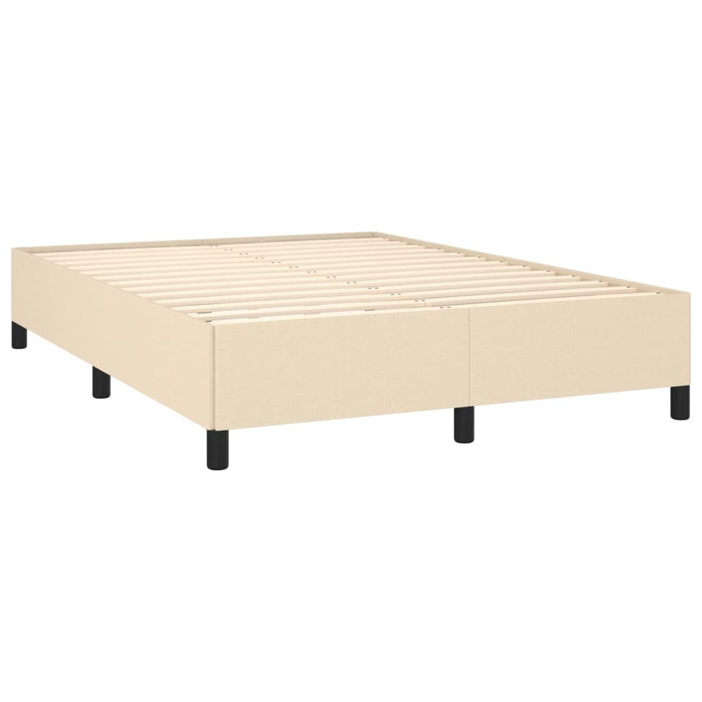 Okvir za krevet bez madraca krem 140 x 190 cm od tkanine