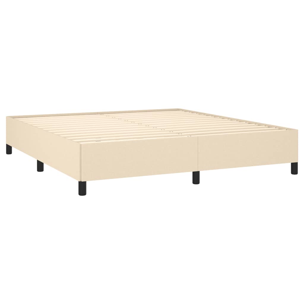 Okvir za krevet bez madraca krem 160x200 cm od tkanine